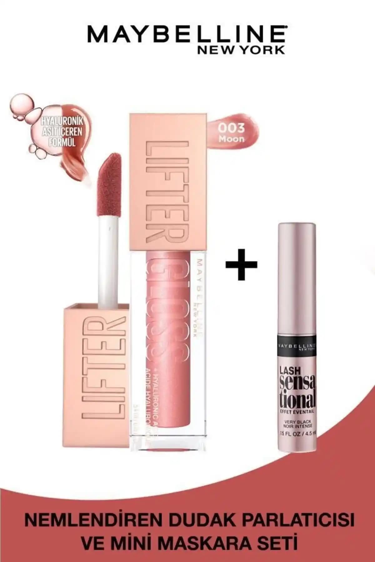 Maybelline New York Lifter Gloss ve Mini Lash Sensational Maskara Seti: Günlük ve Özel Kullanım İçin Mükemmel Makyaj Ürünü