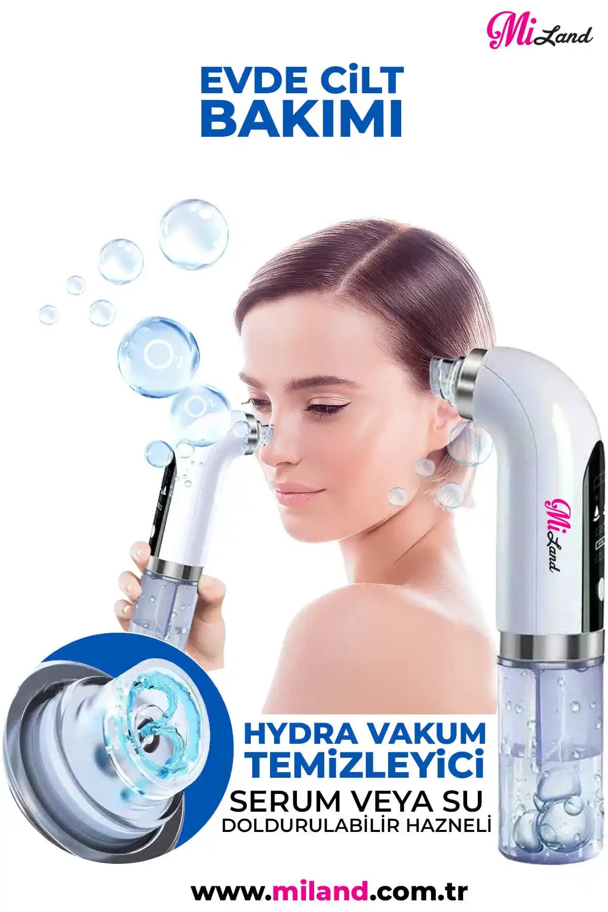 MİLAND Vakumlu Cilt Temizleyici ile Derinlemesine Temizlik ve Gözenek Sıkılaştırma