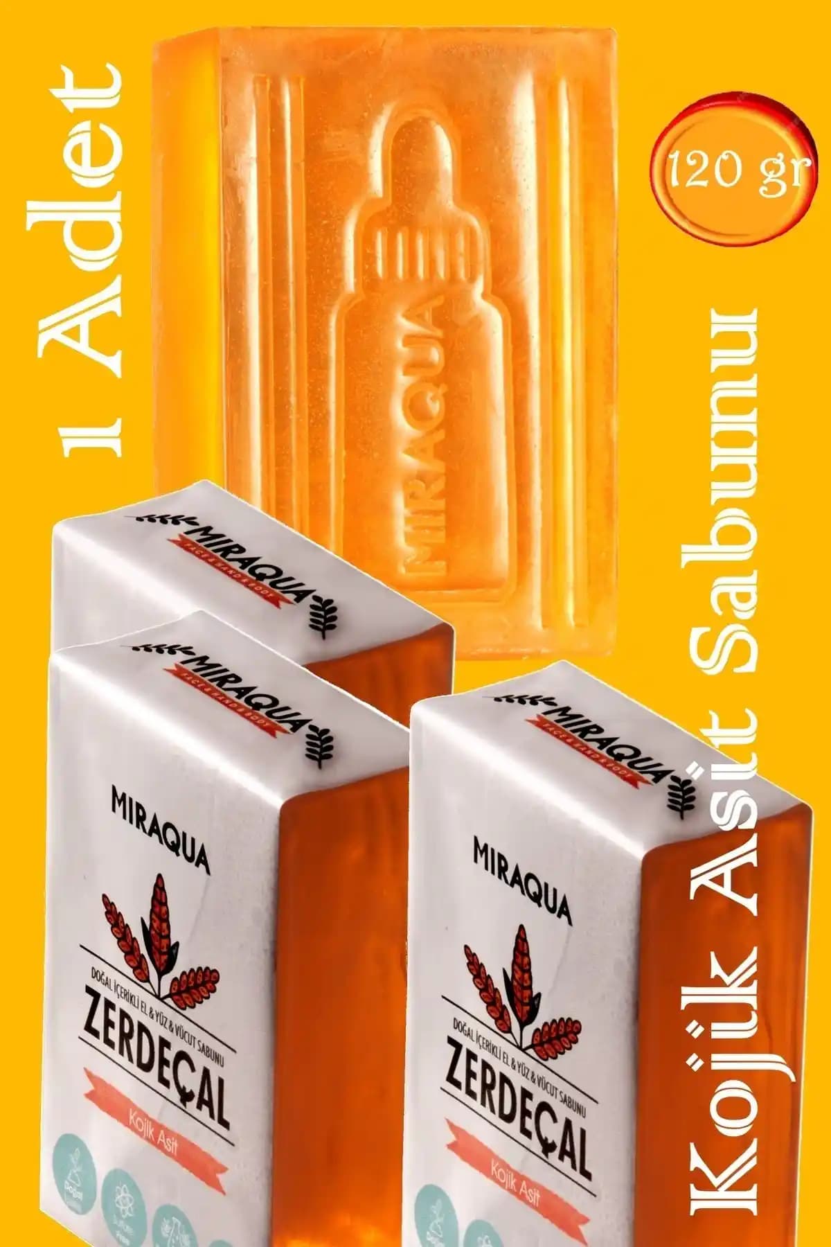 Miraqua Kojik Asit Sabunu ve Zerdeçal Serumu ile Doğal Cilt Bakımı Çözümleri