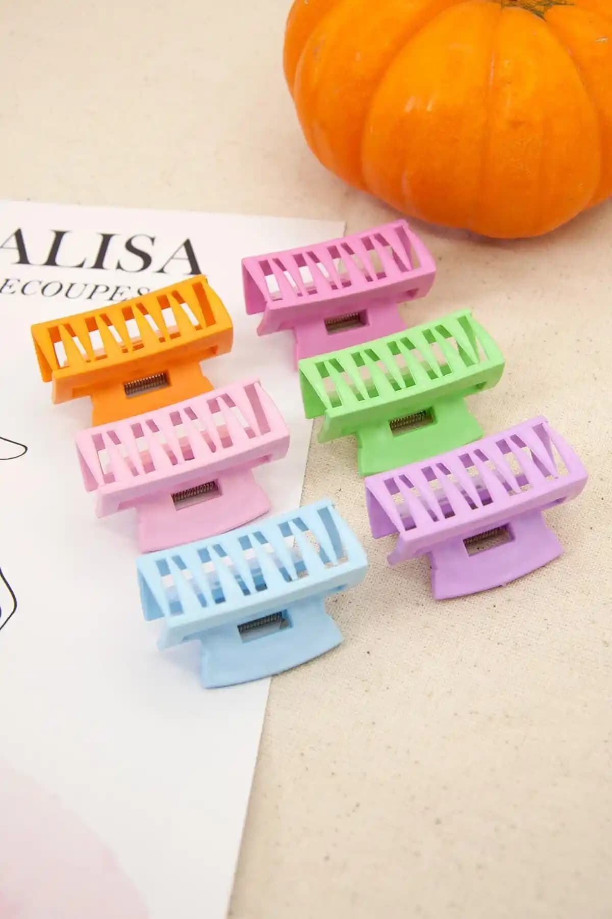 Monalisa Kadın Renkli 6’lı Orta Boy Mandal Toka Seti Günlük Kullanım İçin Uygun