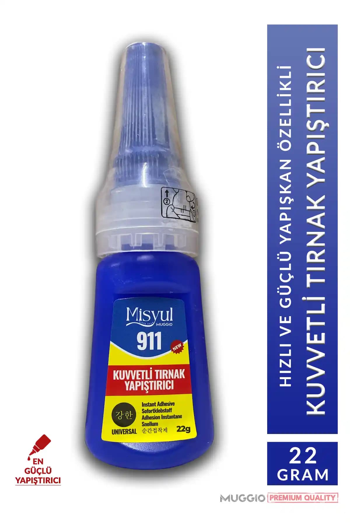 Muggio Kuvvetli Takma Tırnak ve Çok Yönlü Yapıştırıcı 22g - Dayanıklı ve Güçlü Performans