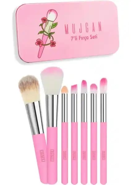 MUJGAN 7'li Fırça Seti: Profesyonel ve Günlük Makyaj İçin Dayanıklı ve Şık Tasarım
