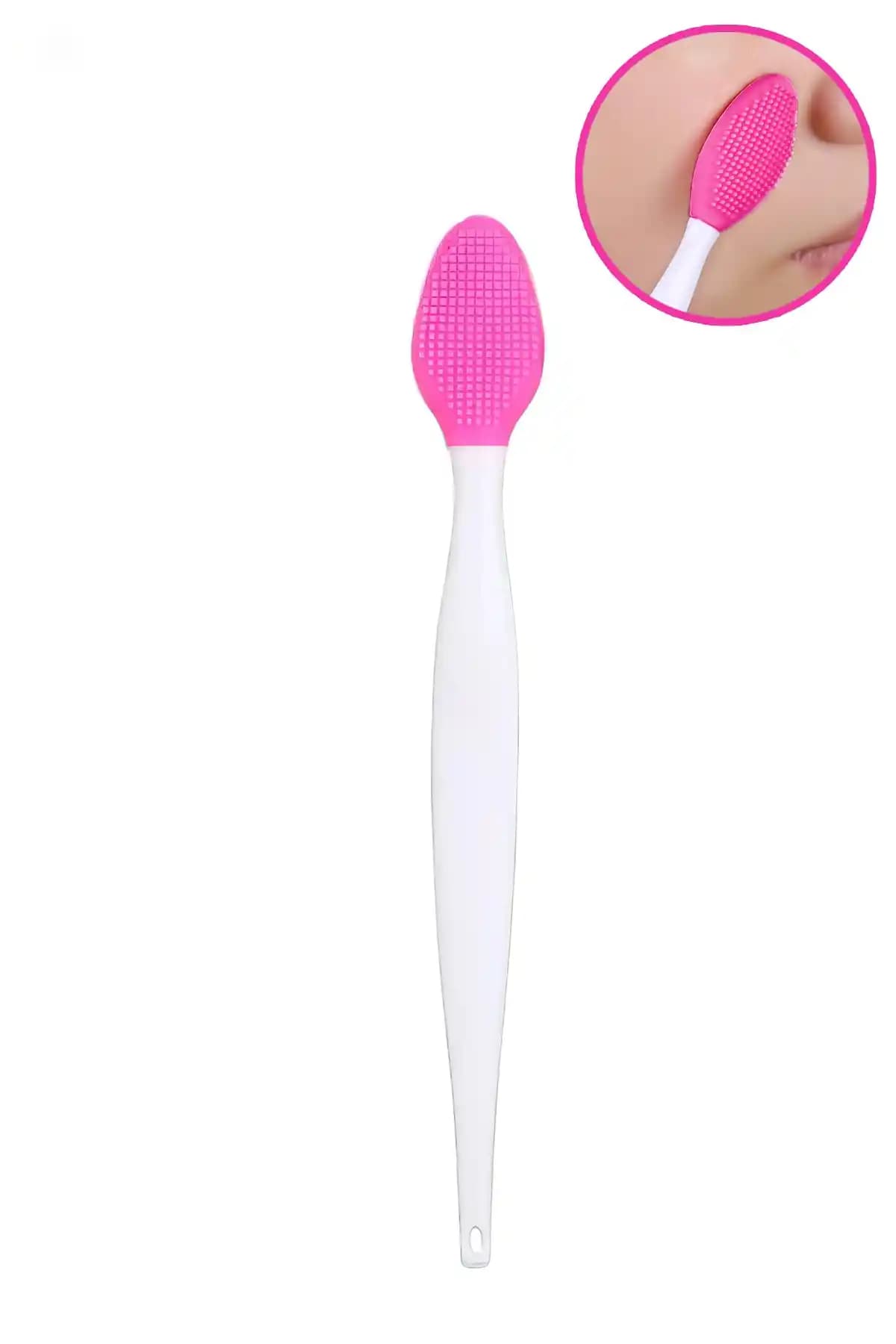 MUJGAN Siyah Nokta ve Cilt Temizleme Aparatı Uzun Sap Fuşya Renkli Cilt Bakımında Yenilikçi Çözüm