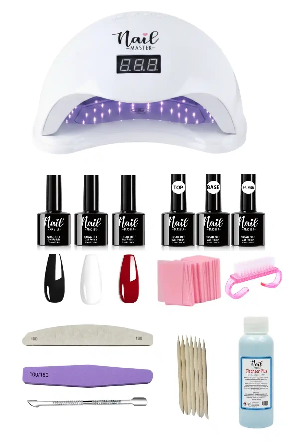 Nail Master Kalıcı Oje Seti 3 Renk ile Evde Profesyonel Tırnak Bakımı