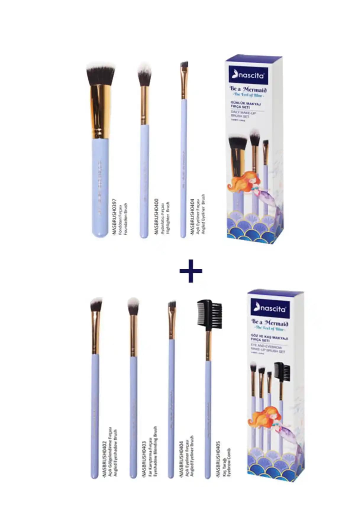 Nascita 4'lü Göz ve Kaş Makyaj Fırça Seti ile Profesyonel Sonuçlar Elde Edin