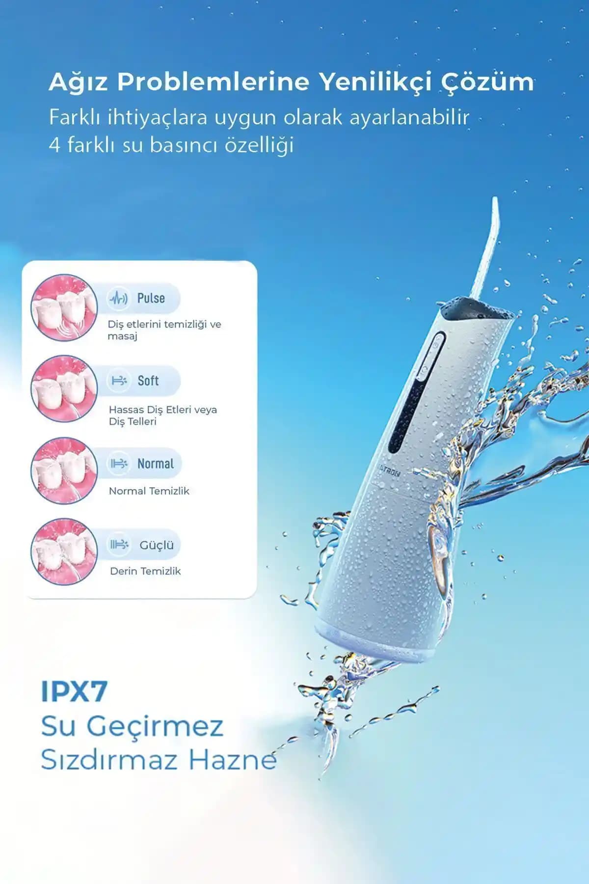 NEUTRON Taşınabilir Şarjlı Ağız Duşu ile Günlük Ağız Bakımınızı Kolaylaştırın