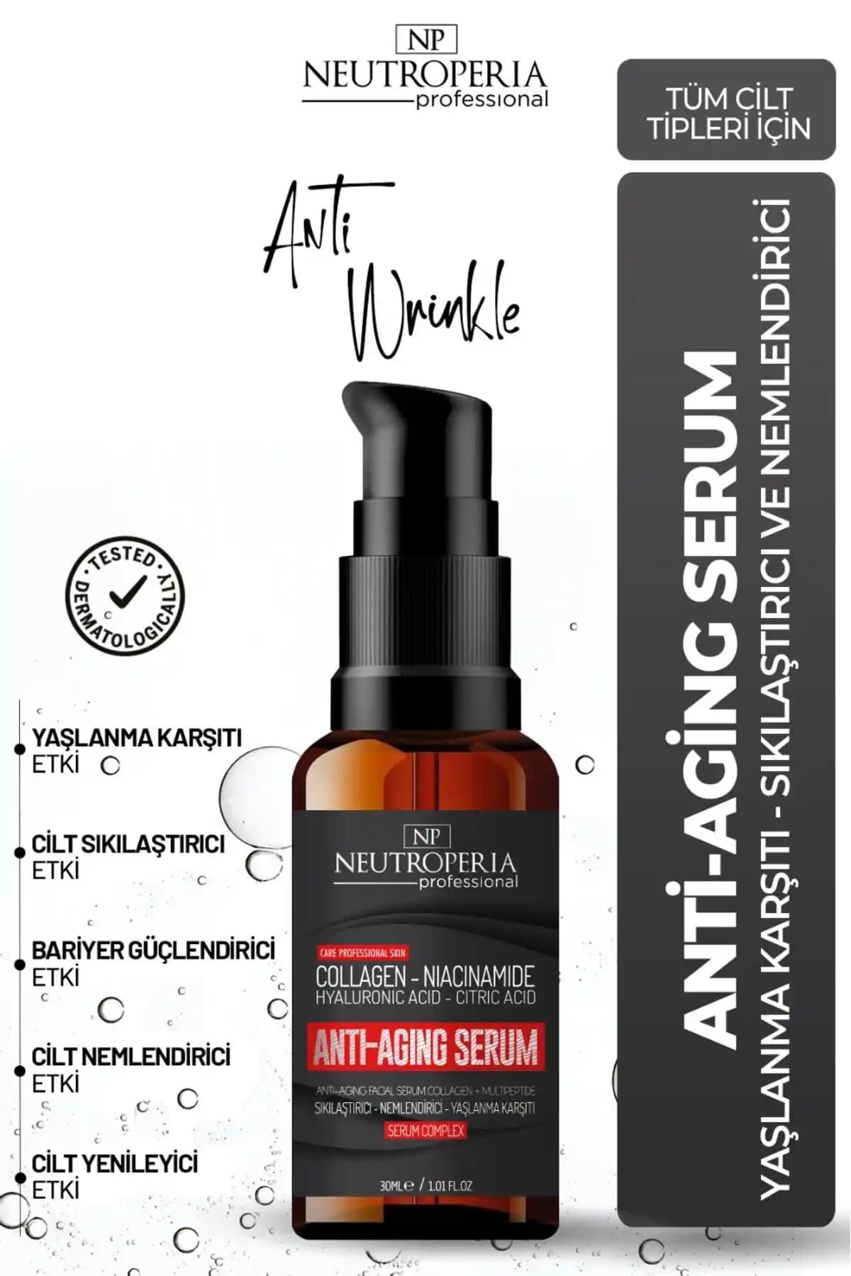 NEUTROPERIA Peptit İçerikli Serum: Yaşlanma ve Kırışıklık Karşıtı Etkili Cilt Bakımı