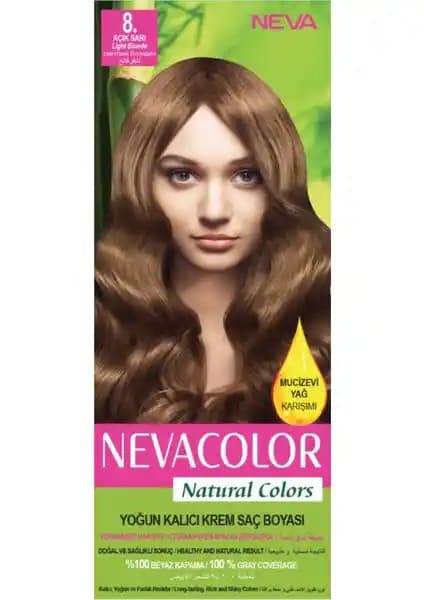 Nevacolor Natural Colors 8 Açık Sarı Kalıcı Krem Saç Boyası Seti Özellikleri ve Kullanım Rehberi