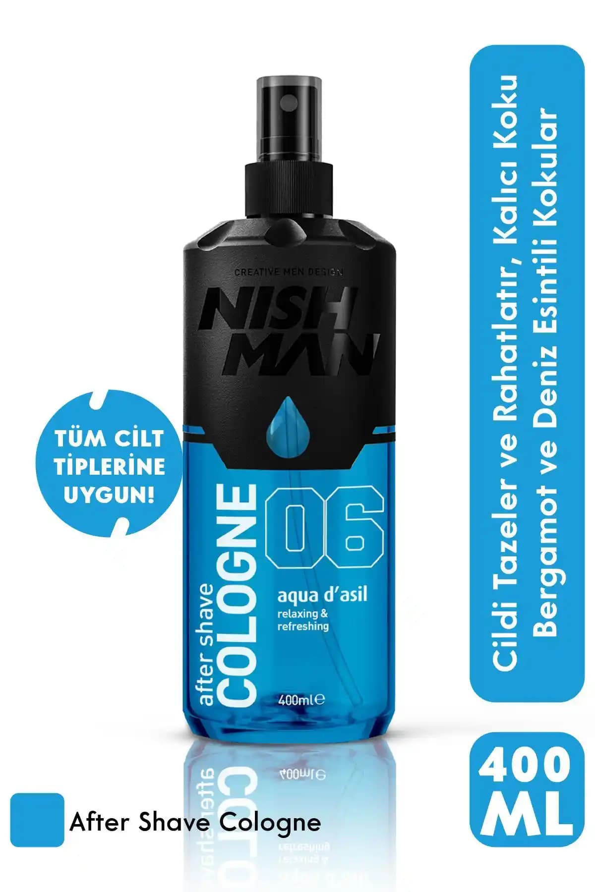 NISHMAN Aqua D’asil No.6 Tıraş Sonrası Kolonya: Ferahlatıcı ve Uzun Süreli Koku