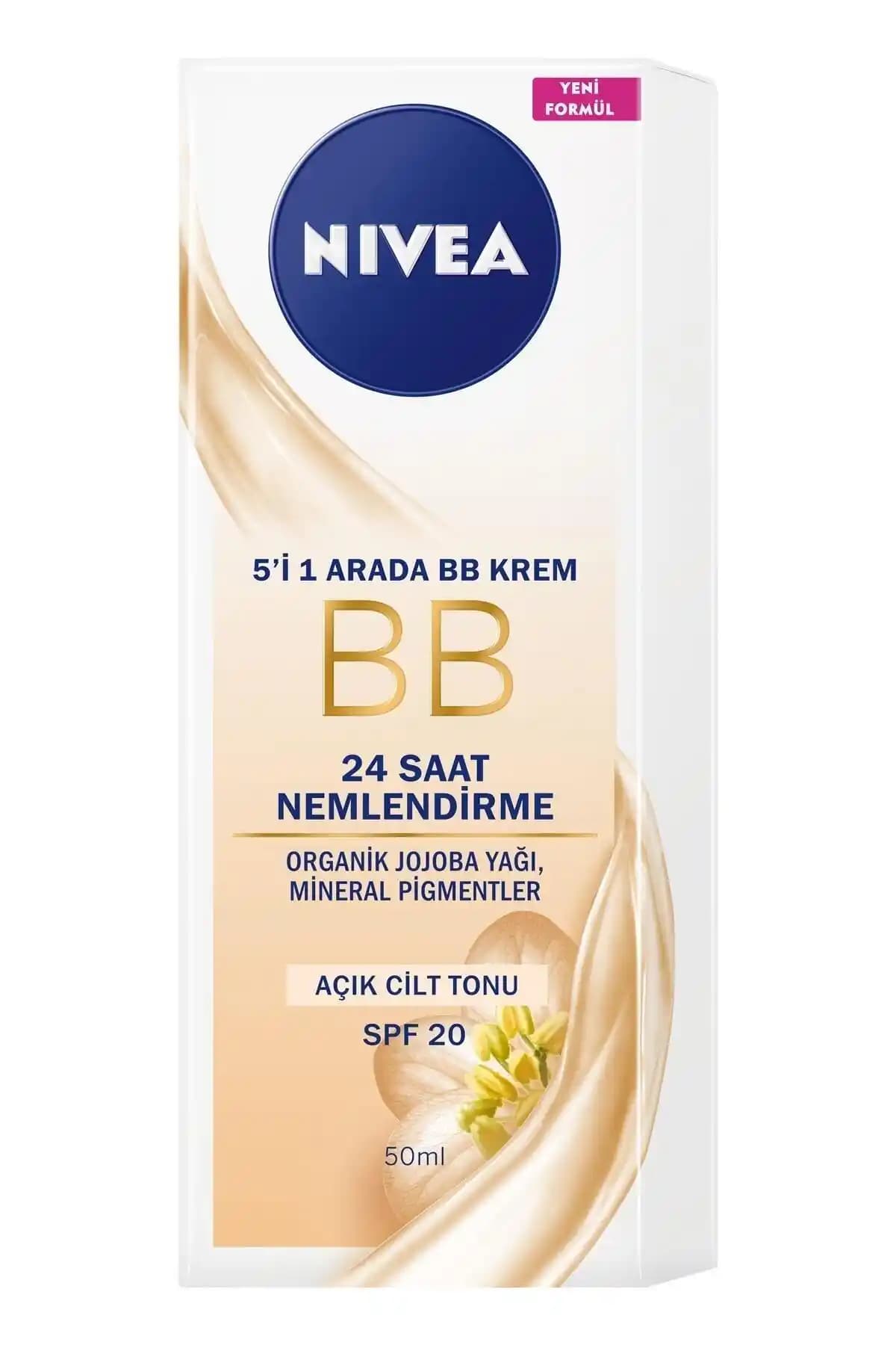 NIVEA 5 in 1 Arada BB Krem Açık Cilt Tonu SPF 15 Günlük Kullanım ve Cilt Bakımı