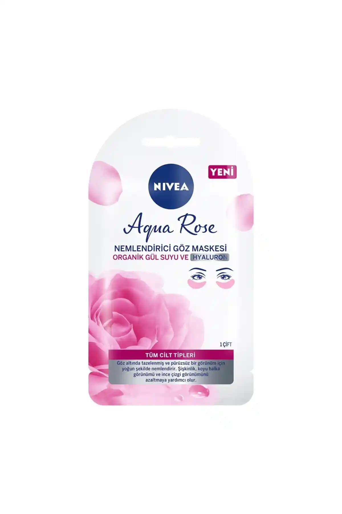 NIVEA Aqua Rose Hyaluron ve Organik Gül Suyu İçeren Nemlendirici Göz Maskesi Özellikleri ve Faydaları