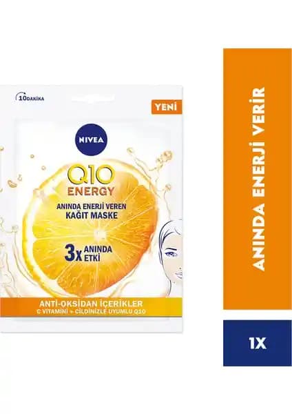 Nivea Q10 Energy Anında Enerji Veren Yüz Maskesi: Canlandırıcı ve Nemlendirici Bakım Ürünü