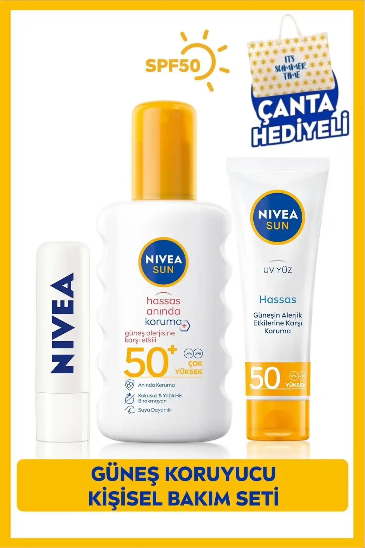 NIVEA Sun SPF50 Hassas Güneş Sprey: Yüksek Koruma ve Doğal İçeriklerle Hassas Ciltler İçin Güvenilir Güneş Koruyucu