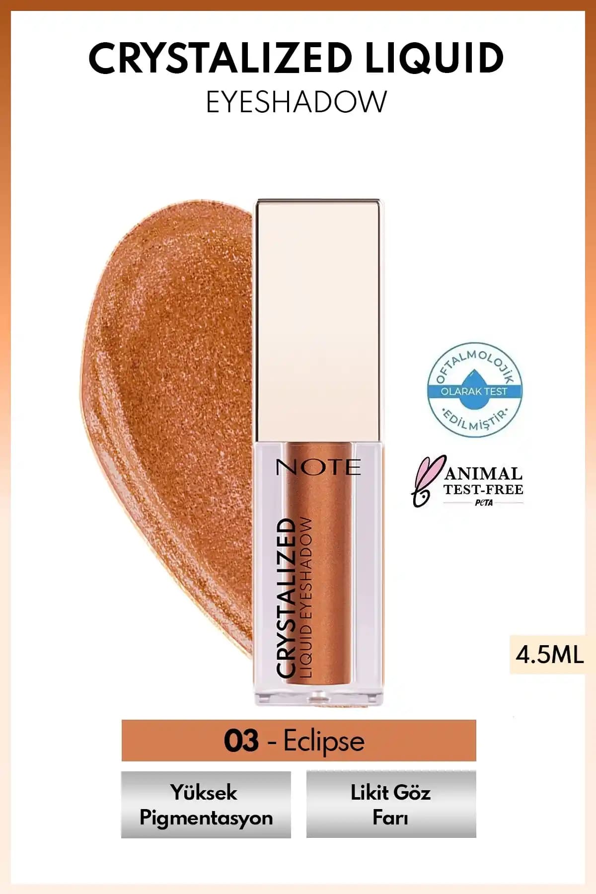 Note Cosmetics Crystalized Liquid Eyeshadow 03 Eclipse Metalik Göz Farı Özellikleri ve Kullanımı