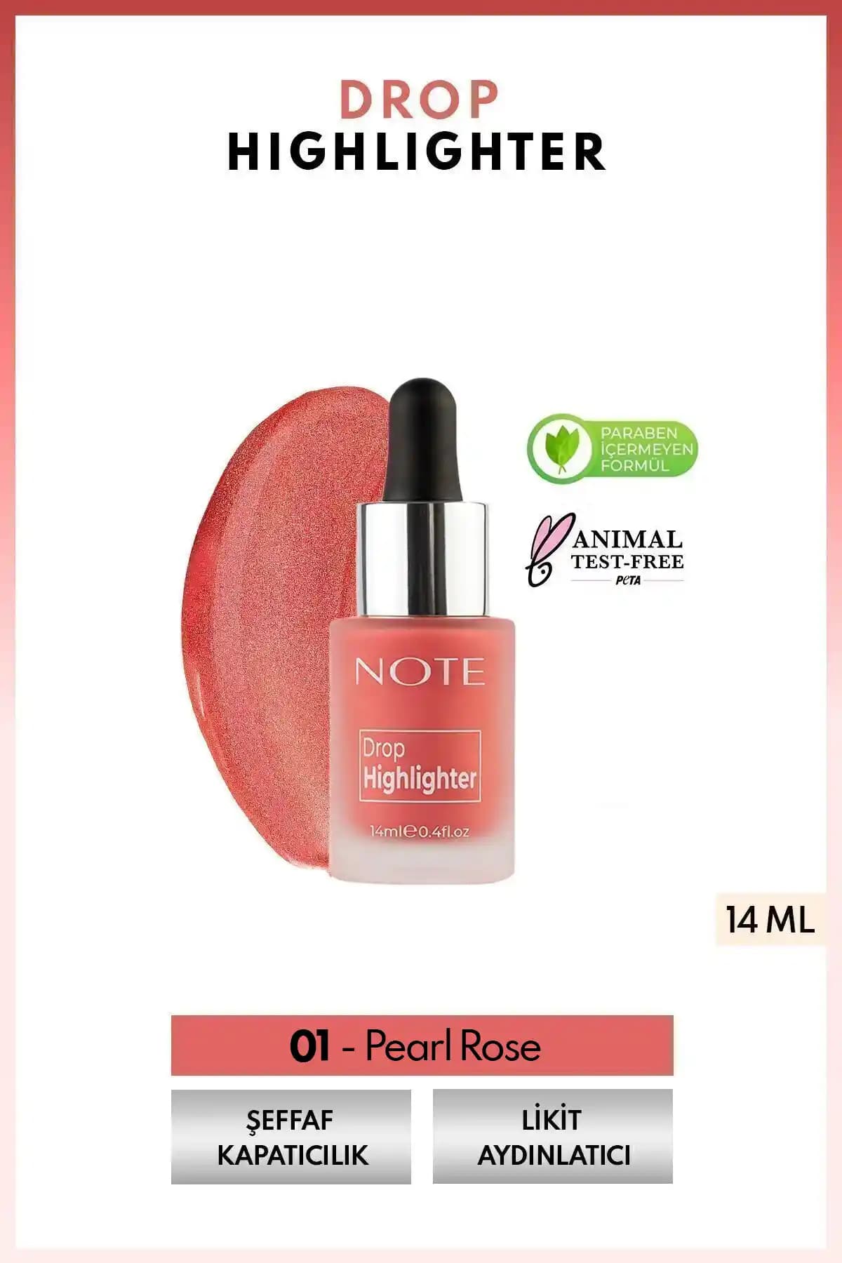 Note Cosmetics Drop Highlighter: Doğal Parlaklık ve Işıltı Sağlayan Sıvı Makyaj Ürünü