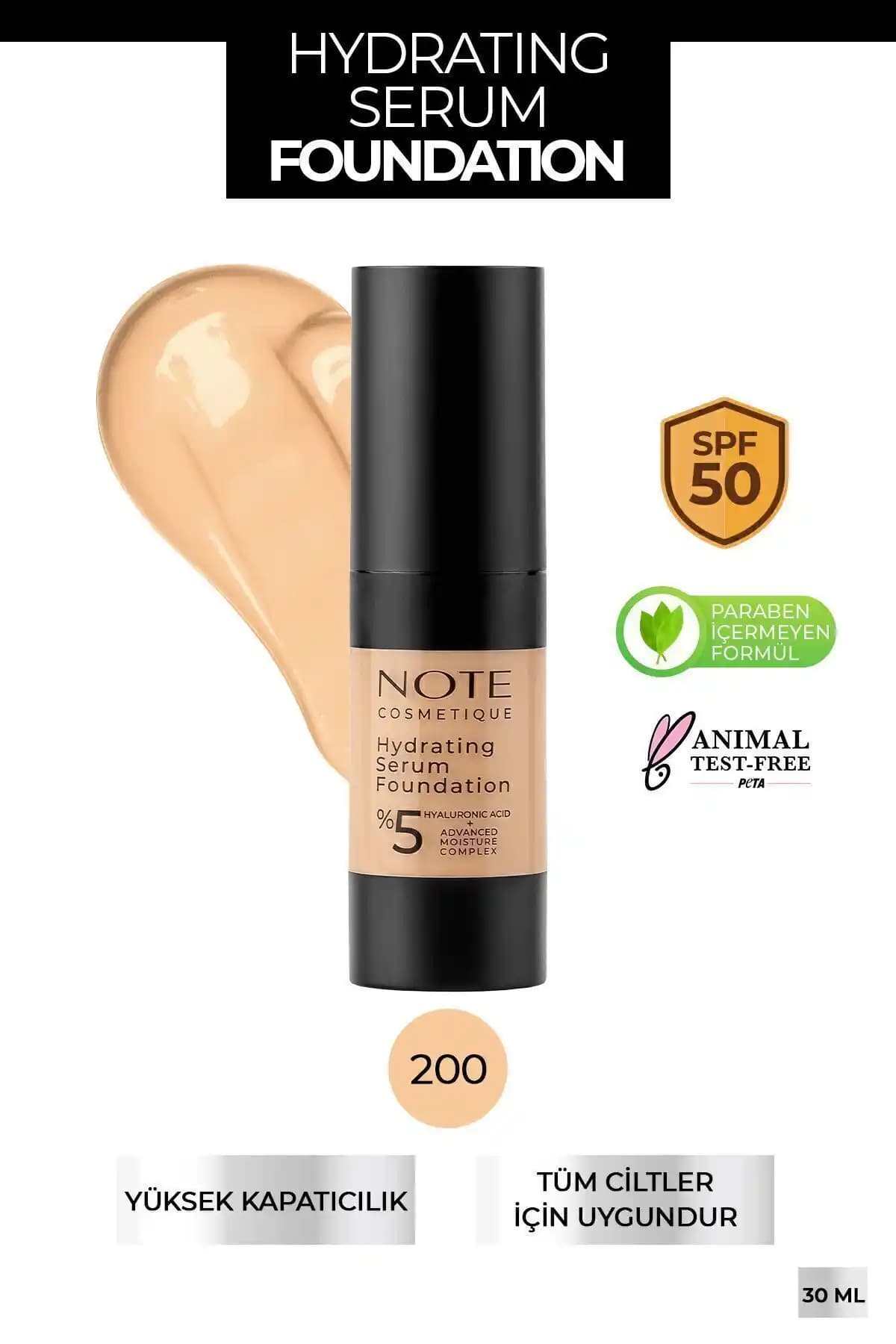 Note Cosmetics Hydrating Serum SPF 50: Günlük Nemlendirme ve Yüksek Koruma Sağlayan Serum