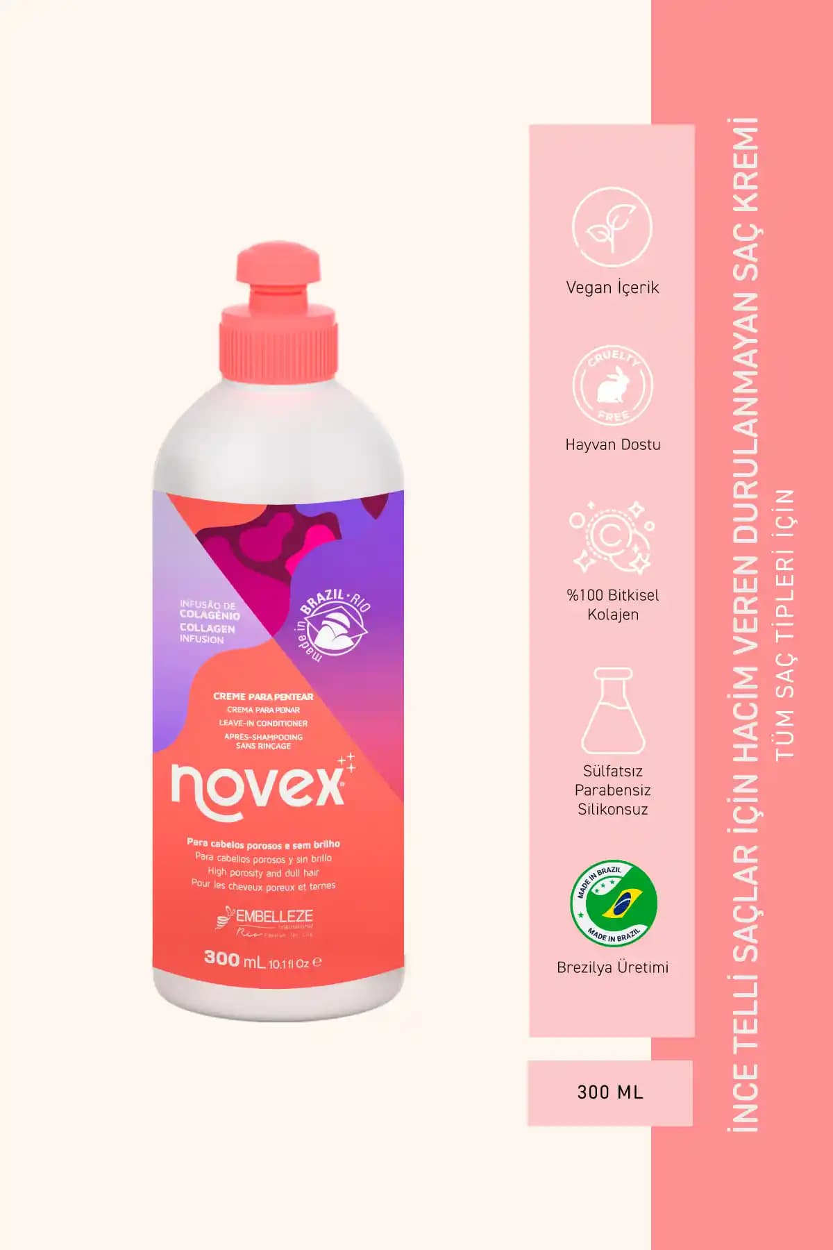 NOVEX Collagen Infusion ile İnce Telli Saçlar İçin Hacim ve Canlılık Sağlayan Doğal Çözüm