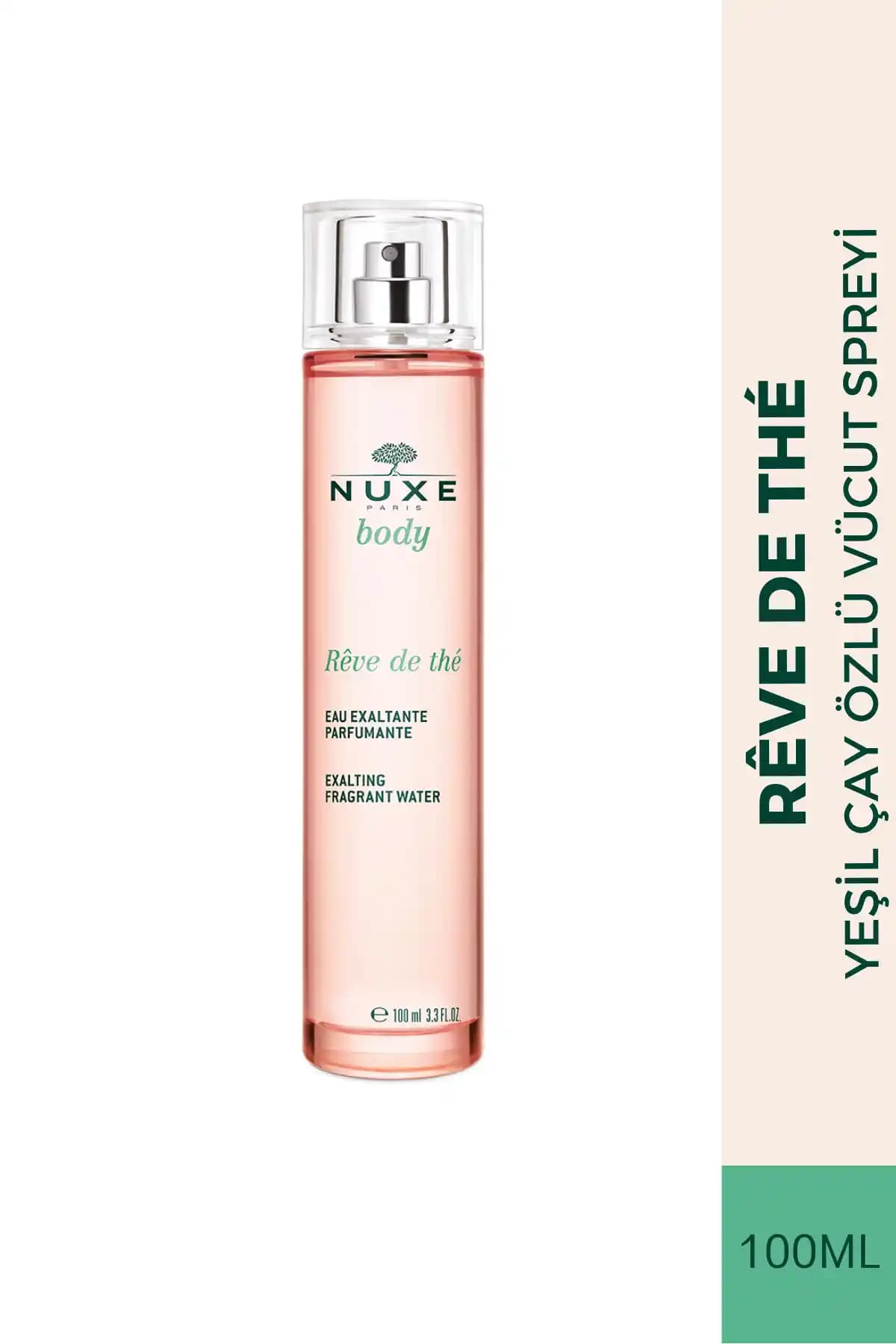 Nuxe Rêve de Thé Yeşil Çay Özlü Vücut Spreyi: Ferahlatıcı ve Kalıcı Koku ile Günlük Tazelik