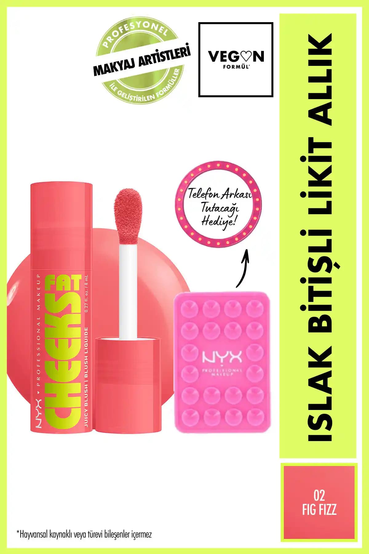 NYX Fat Cheeks Likit Allık: Doğal ve Işıltılı Yanaklar İçin Günlük Kullanıma Uygun