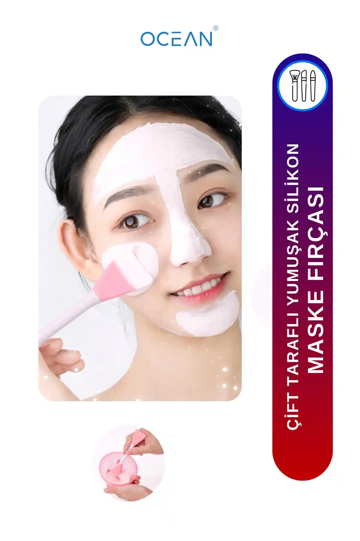 Ocean Çift Taraflı Silikon Maske Fırçası ile Cilt Bakımını Daha Kolay ve Hijyenik Hale Getirin