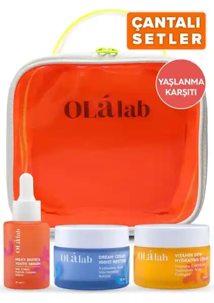 OlaLab Cilt Yenileyici Seti Yaşlanma Karşıtı ve Nemlendirici Ürünlerle Cilt Sağlığını Destekler