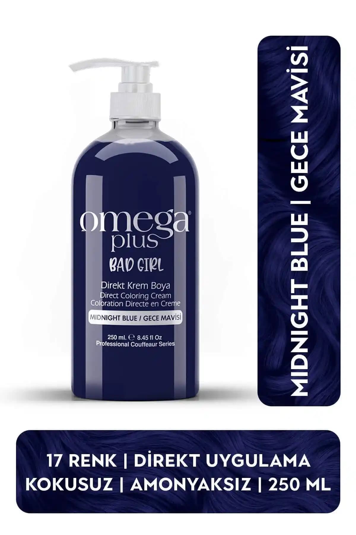 Omega Plus Bad Girl Gece Mavisi Saç Boyası: Canlılık ve Kalıcılık Sunan Pratik Ürün