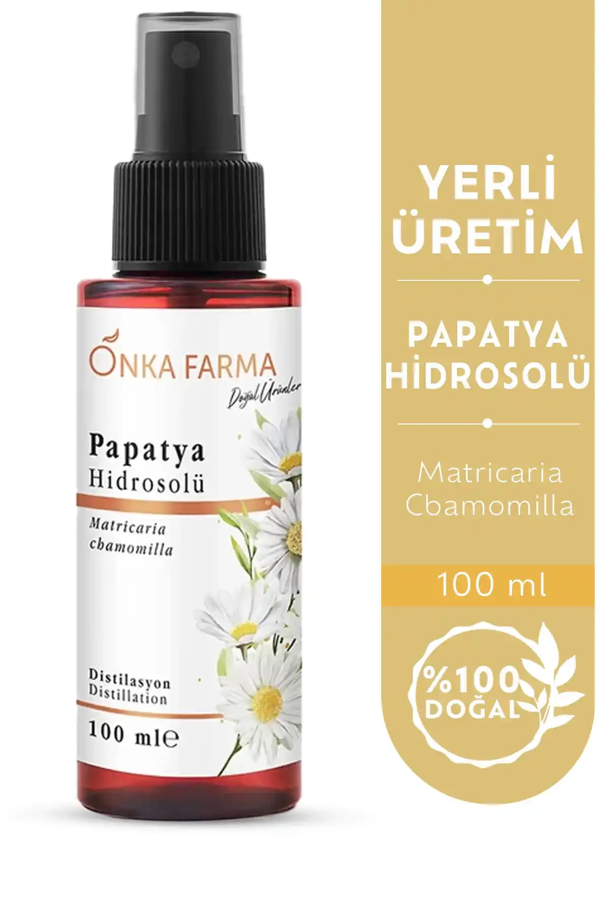 OnkaFarma Papatya Suyu Hidrosolü Doğal Cilt ve Saç Bakımında Yeni Bir Dönem