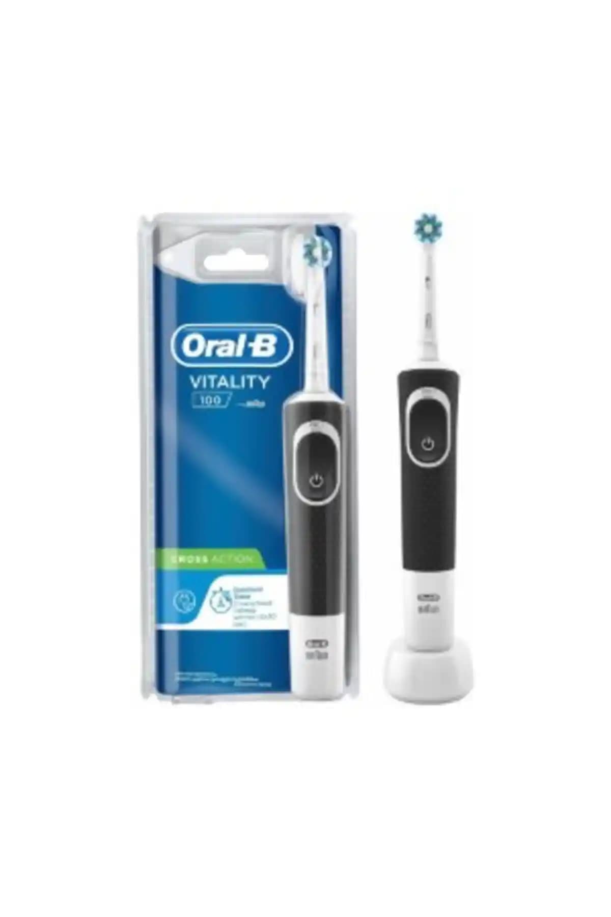 Oral-B Vitality 100 Cross Action Şarjlı Diş Fırçası Siyah - Günlük Temizlik ve Konfor İçin Uygun