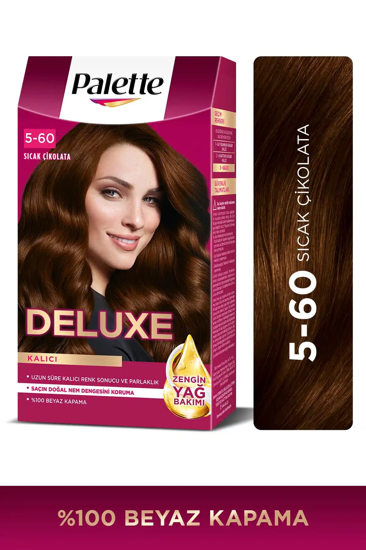 Palette Deluxe 5-60 Sıcak Çikolata ile Uzun Süre Kalıcı ve Parlak Saç Renkleri