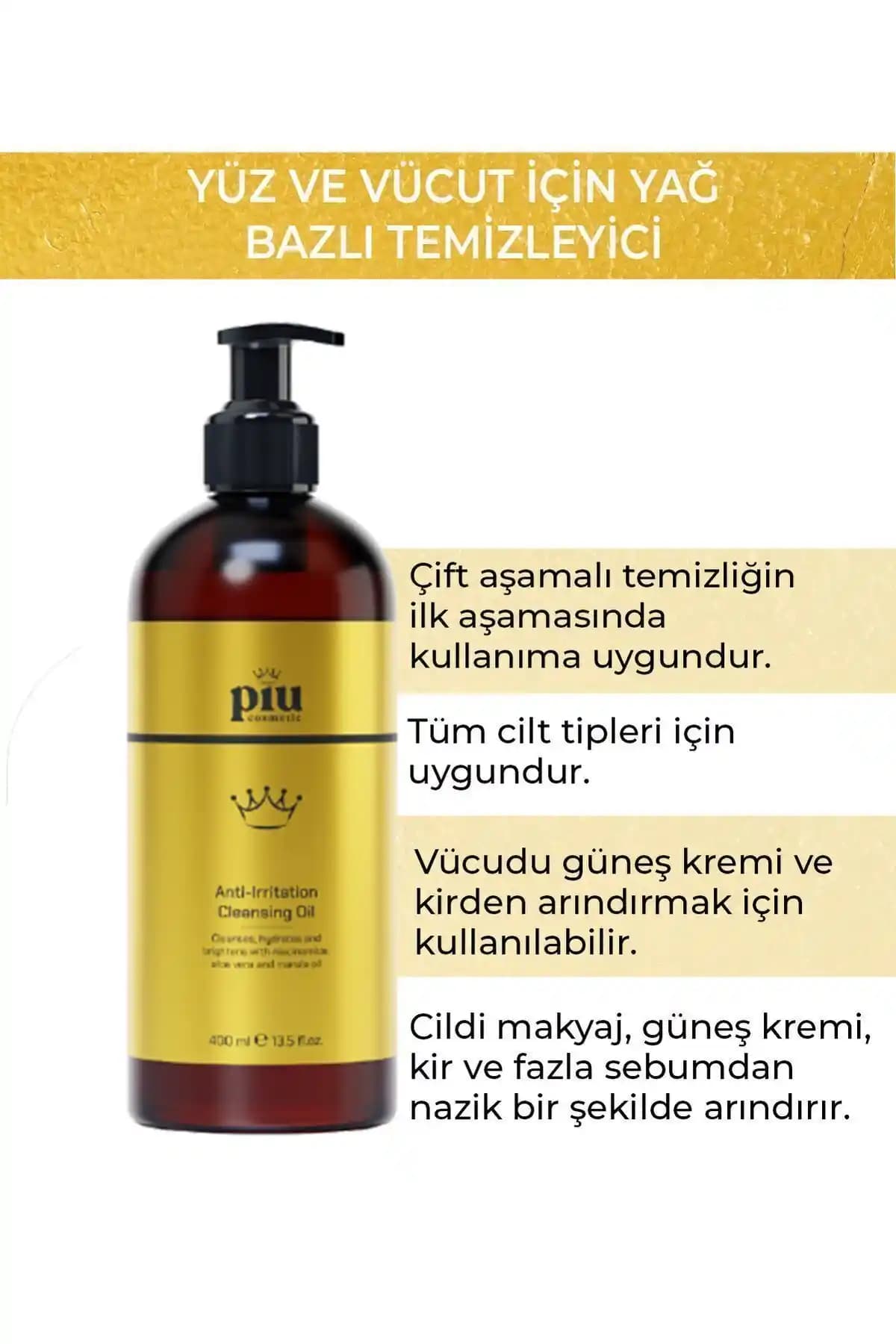 Piu Cosmetic Yağ Bazlı Temizleyici: Doğal İçeriklerle Hassas Ciltler İçin Etkili Temizlik Çözümü