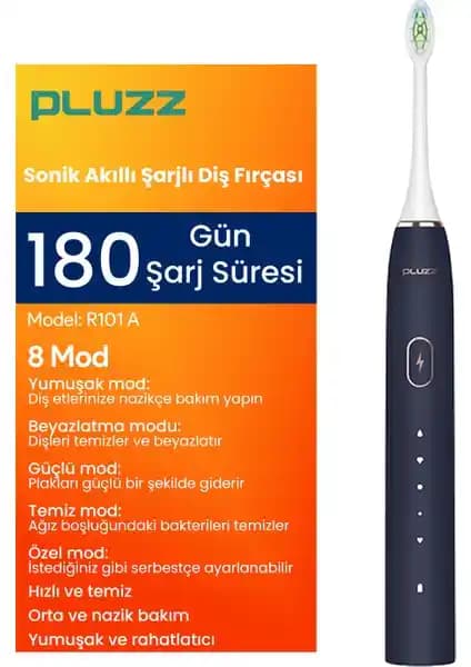 Pluzz R101A Akıllı Sonik Şarjlı Diş Fırçası: Gelişmiş Temizlik ve Kullanıcı Dostu Özellikler