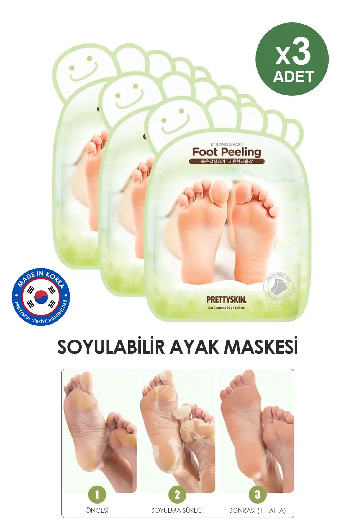 PRETTYSKIN Nemlendirici ve Çatlak Karşıtı Ayak Maskesi: Etkili ve Pratik Ayak Bakımı Çözümü