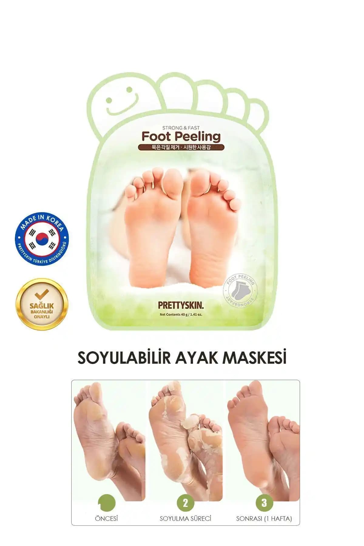PRETTYSKIN Nemlendirici ve Çatlak Karşıtı Ayak Maskesi ile Yumuşak ve Sağlıklı Ayaklar