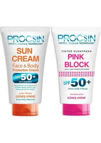 Procsin Pink Block SPF 50+ Güneş Koruyucu Kremi: Leke Önleyici ve Hassas Ciltler İçin Güvenilir