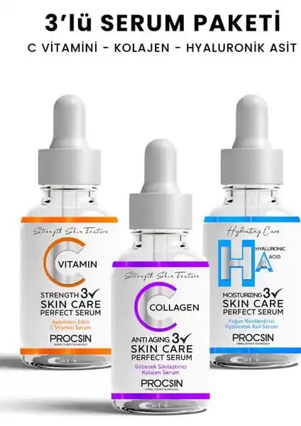 Procsin Üçlü Serum Paketi: Cilt Sağlığı ve Güzelliği İçin Etkili Çözüm