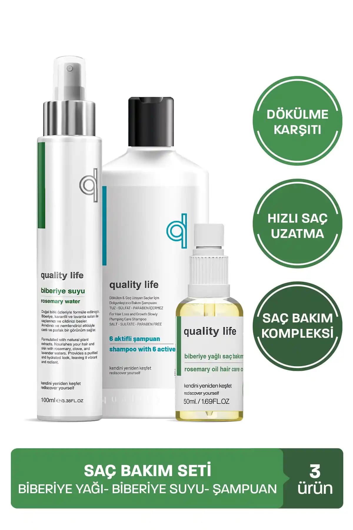 Quality Life Biberiye Seti ile Saç Dökülmesine Karşı Doğal ve Güçlü Bir Çözüm