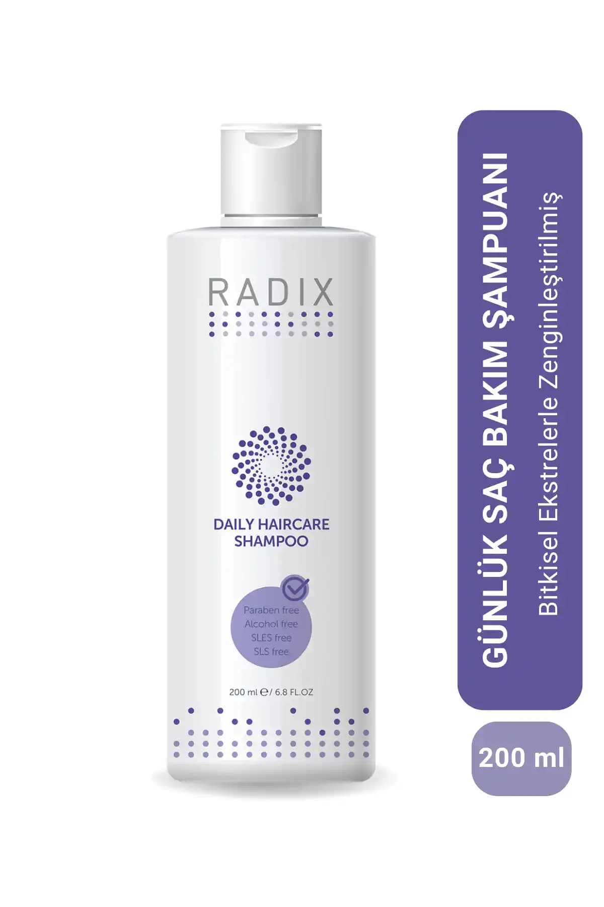 Radix Tüm Saç Tipleri İçin Günlük Bakım Şampuanı Doğal ve Güvenli Saç Temizliği İçin