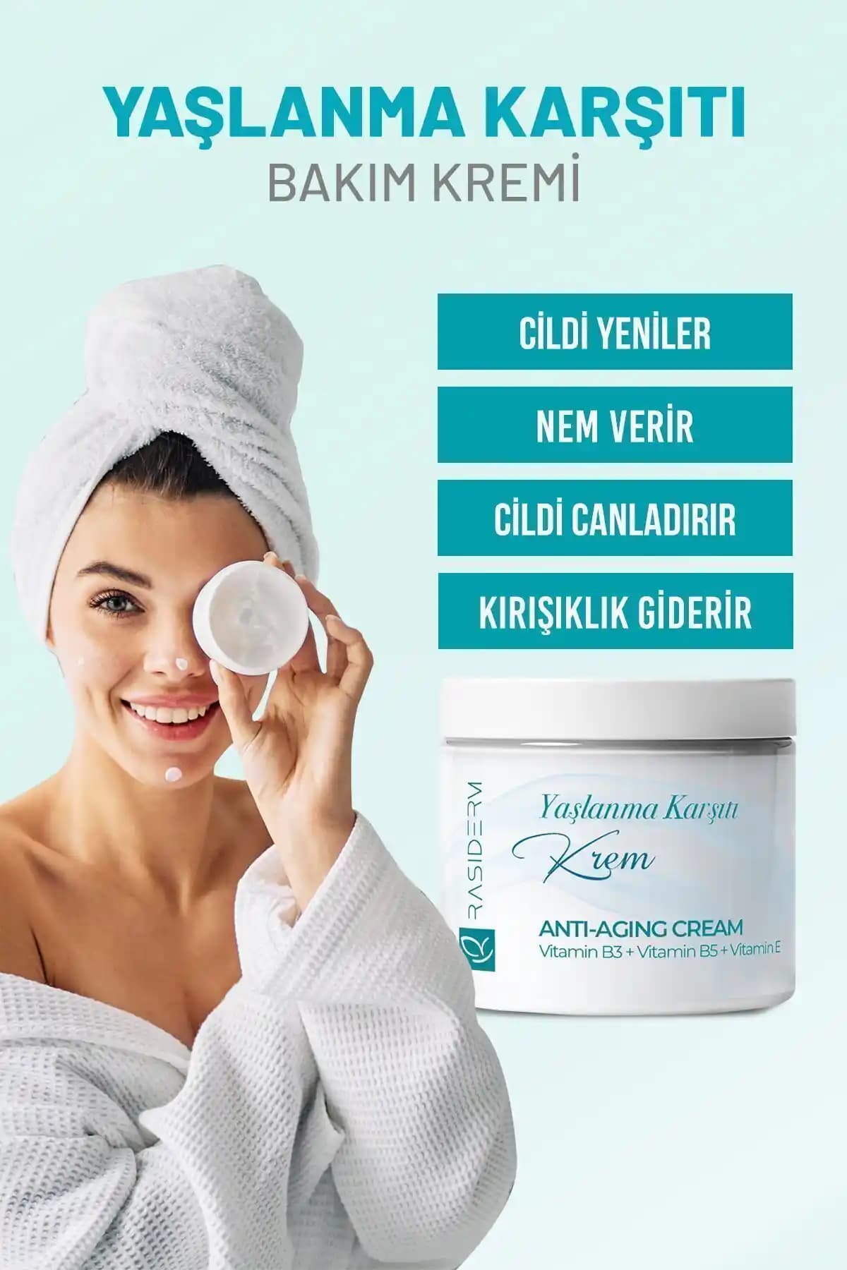 Rasiderm Yaşlanma Karşıtı Krem: Güçlü ve Vegan Formülüyle Cilt Yenileme ve Sıkılaştırma