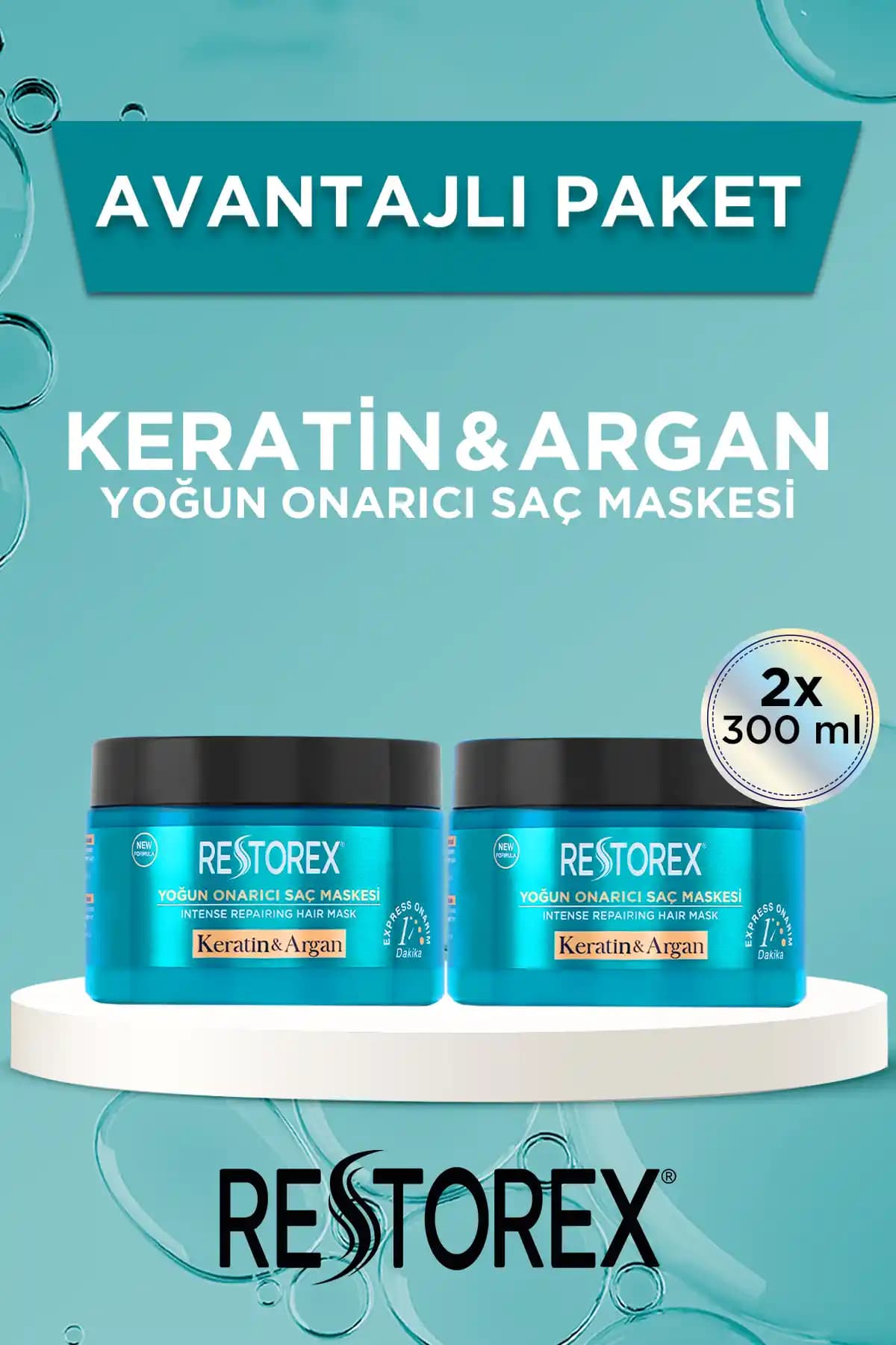 Restorex Keratin ve Argan Onarıcı Saç Maskesi ile Sağlıklı ve Parlak Saçlara Kavuşun