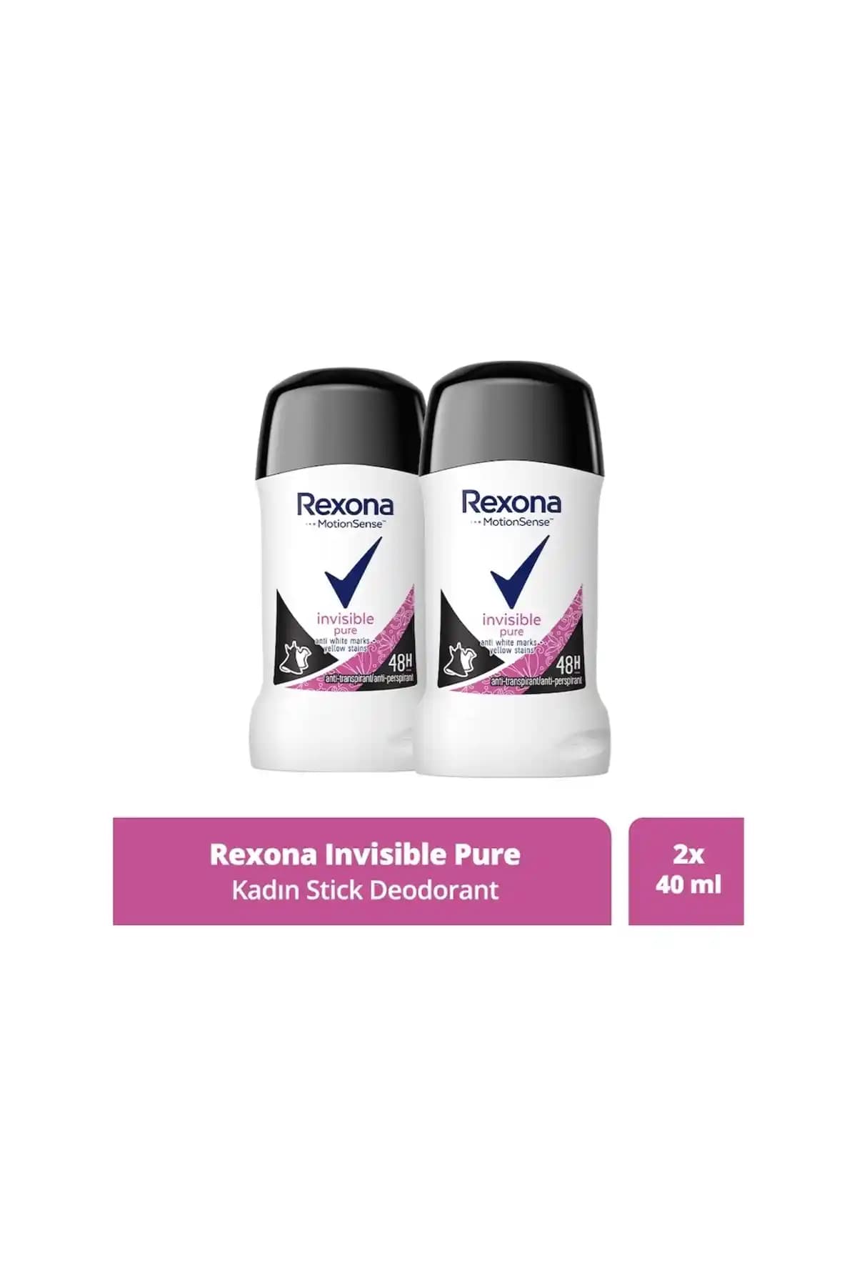 Rexona Invisible Pure 48H Kadın Stick Deodorant ile Gün Boyu Ferah ve Güvende Kalın