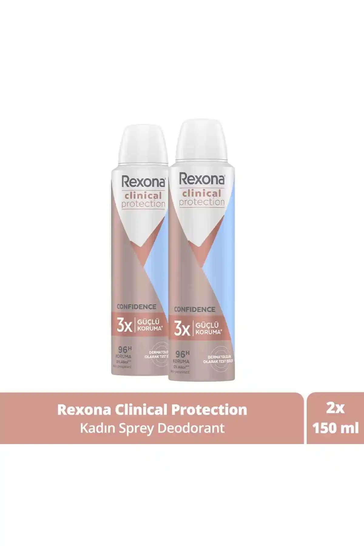 Rexona Klinik Koruma Kadın Sprey Deodorantı Gün Boyu Ferahlık ve Güven Sağlar