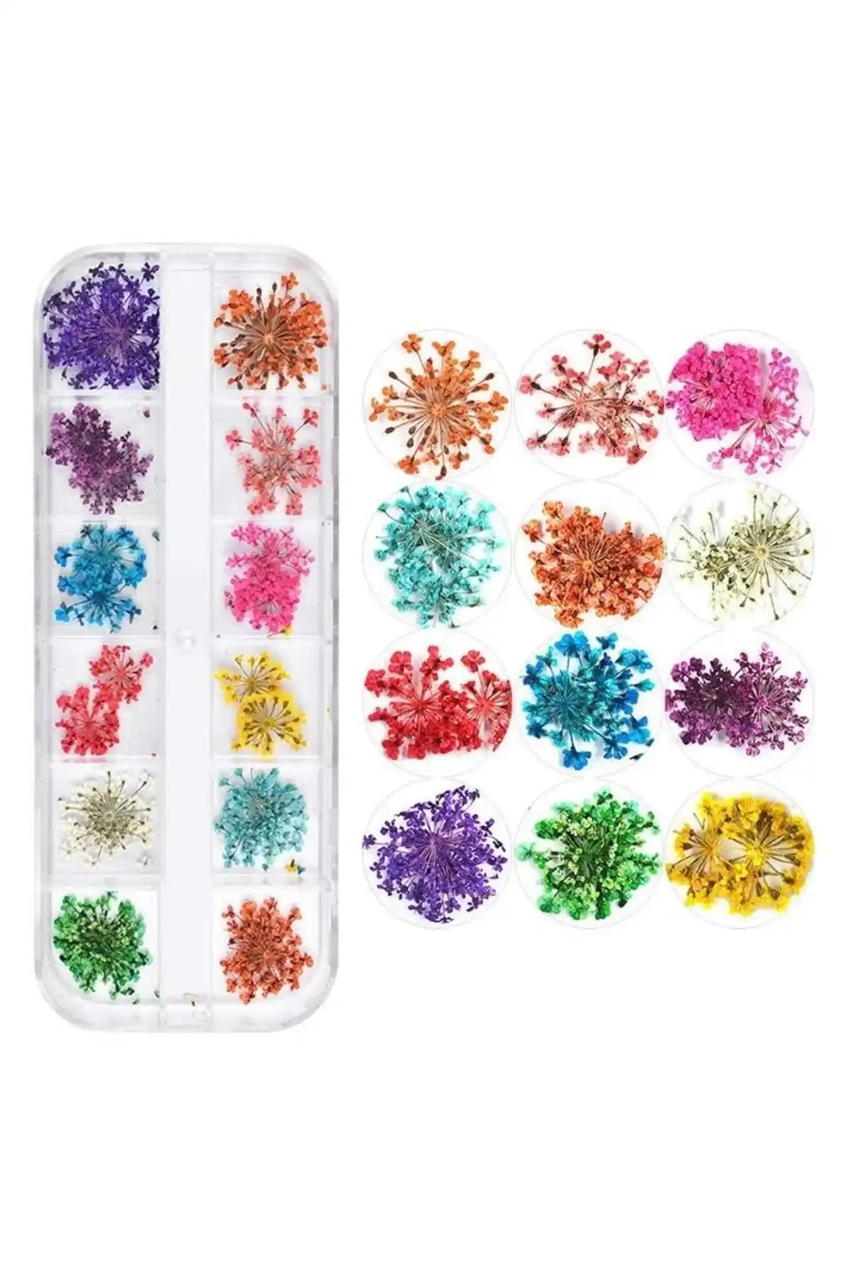 ROSALIND Protez Tırnak Kuru Çiçek Süsleme Seti ile Estetik ve Doğal Tırnak Tasarımları