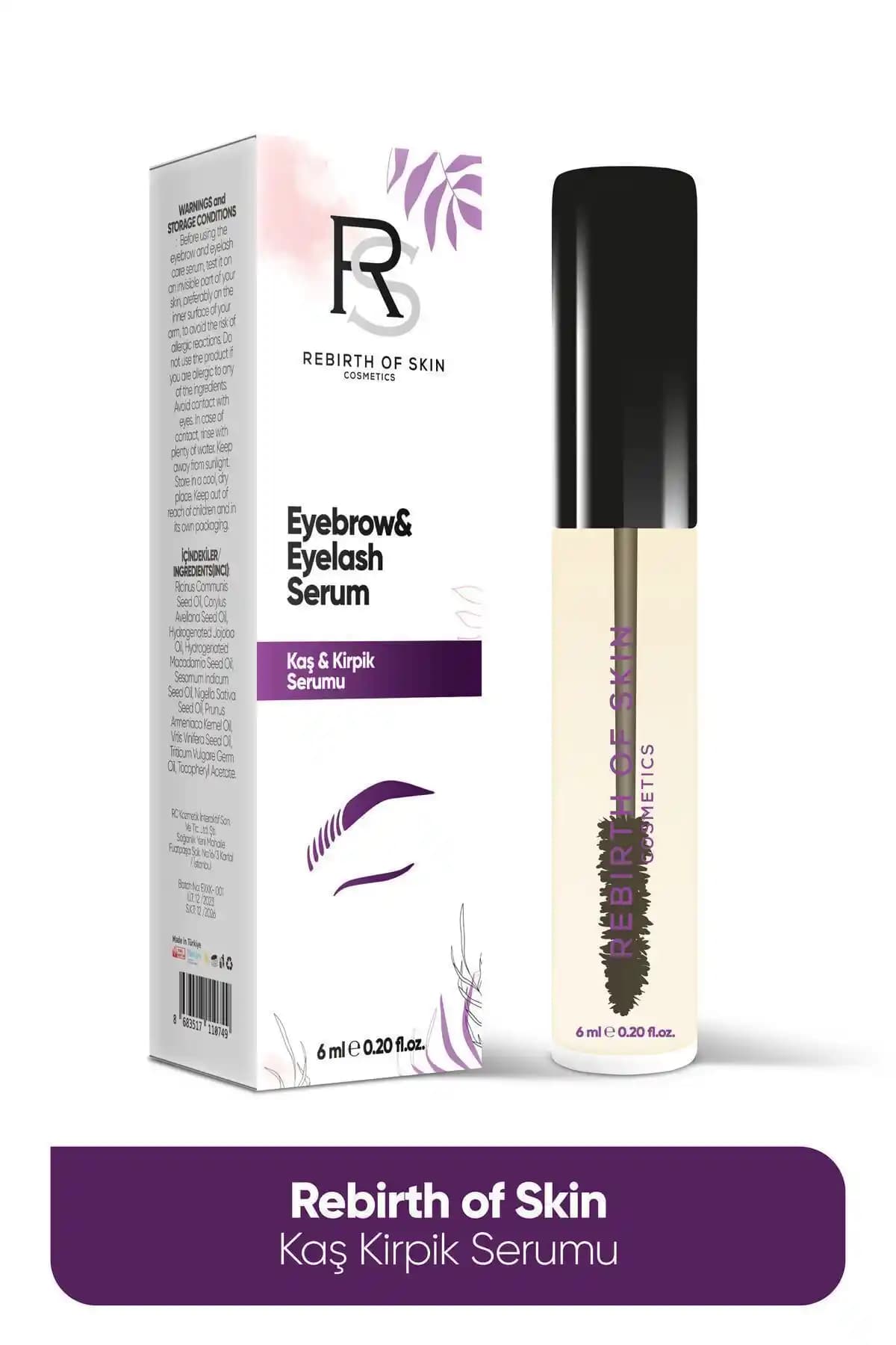 RSCOSMETICS Besleyici Güçlendirici Kaş ve Kirpik Serumu Doğal İçeriklerle Güçlendirme