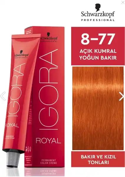 Schwarzkopf Igora Royal 8-77 Açık Kumral Yoğun Bakır Saç Boyası Özellikleri ve Kullanım İpuçları