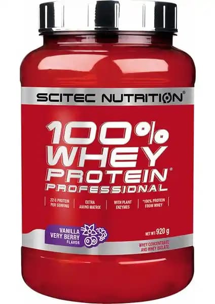 Scitec Whey Professional Whey Protein 920 gr Vanilya ve Çilek Aroması Sağlıklı Kas Gelişimi İçin