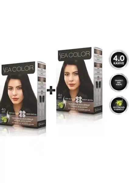 Sea Color 4.0 Kahve 2'li Set Boya: Doğal ve Kalıcı Renk Sağlayan Saç Boyası Ürünü