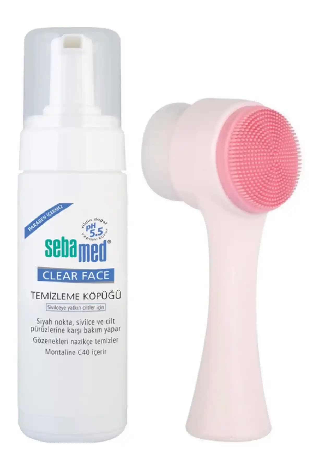 Sebamed Clearface Yüz Temizleme Köpüğü ve PudraShine Fırça ile Sağlıklı Cilt Bakımı