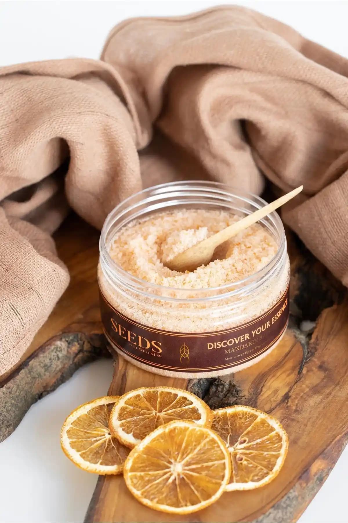 Seeds Doğal Banyo Tuzu Mandalina ve Himalaya Tuzu ile Rahatlatıcı ve Doğal Bakım Deneyimi