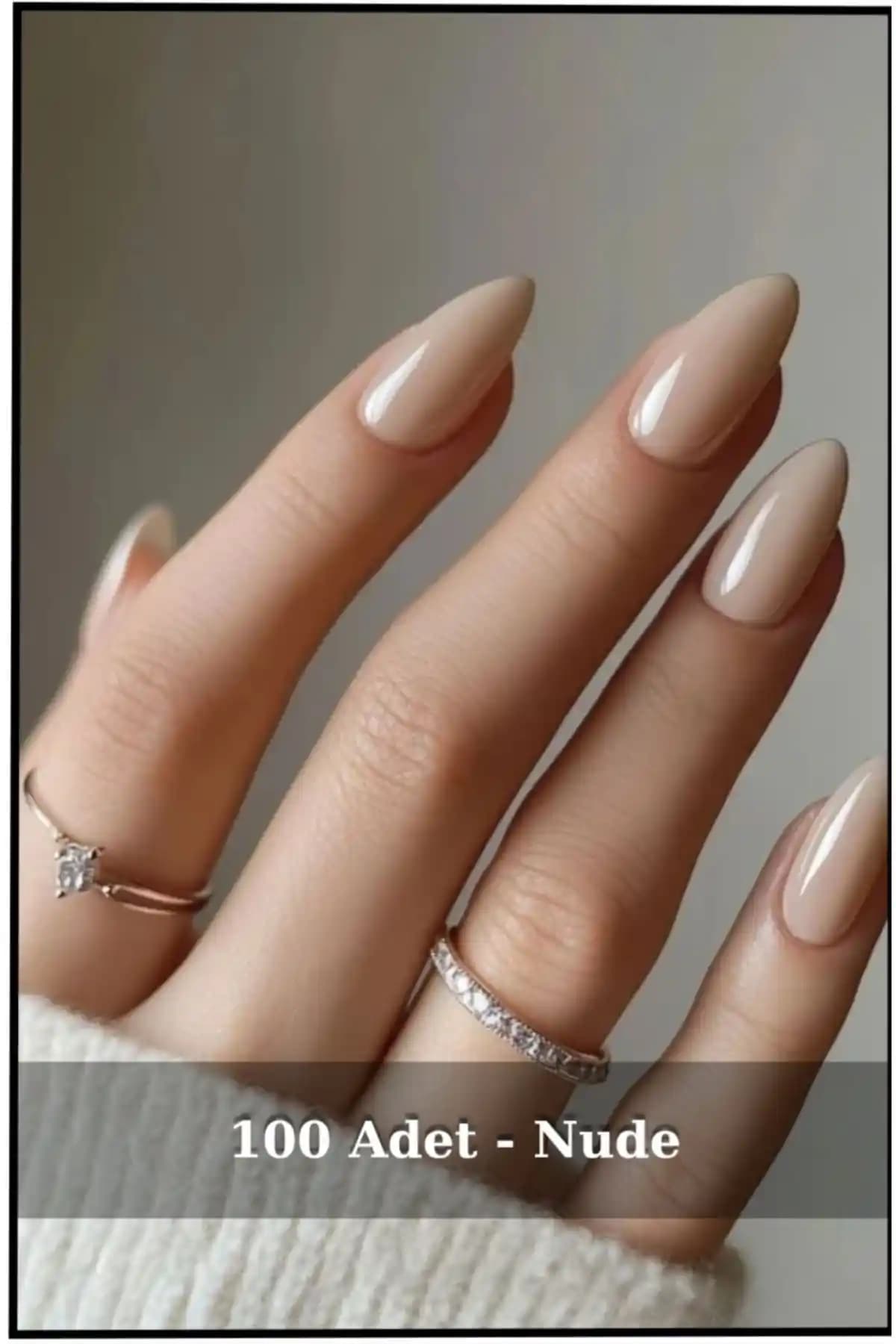 Sibelon Professionel Nude 100'lü Badem Takma Tırnak Seti Estetik ve Dayanıklılık Sunar