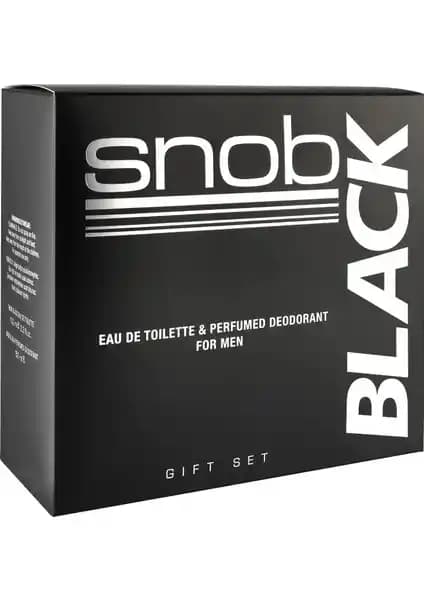 Snob Black Erkek Kofre Seti 100 ml Parfüm ve 150 ml Deodorant ile Şıklık ve Erkeksi Çekicilik